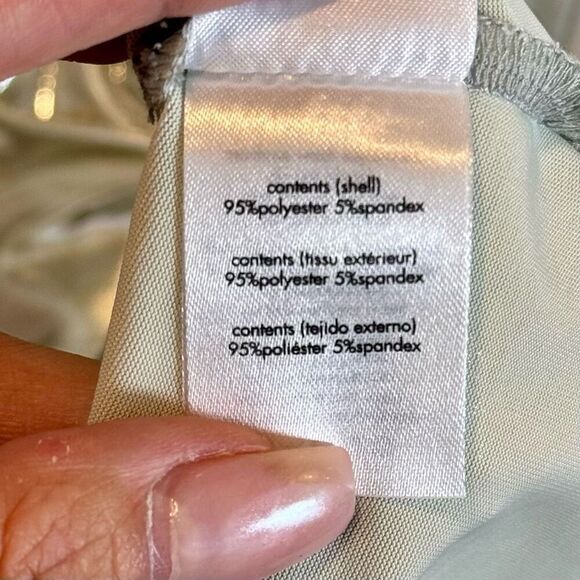 NWOT WeWoreWhat Metallic Silver Asymmetric Cutout Midi Dress Women's Small - Picture 6 of 12